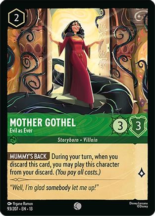 Mother Gothel - Evil as Ever (93/204) [Attack of the Vine] Cold Foil Lorcana Single Disney