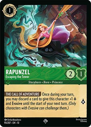 Rapunzel - Escaping the Tower (95/204) [Attack of the Vine] Cold Foil Lorcana Single Disney