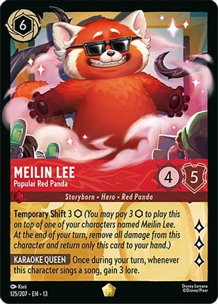 Meilin Lee - Popular Red Panda (125/204) [Attack of the Vine] Cold Foil Lorcana Single Disney