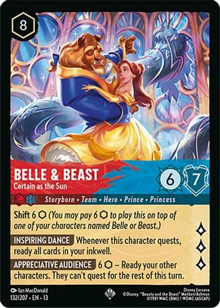 Belle & Beast - Certain as the Sun (132/204) [Attack of the Vine] Cold Foil Lorcana Single Disney