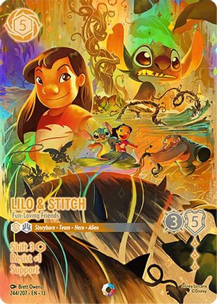 Lilo & Stitch - Fun-Loving Friends (Iconic) (244/204) [Attack of the Vine] Holofoil Lorcana Single Disney