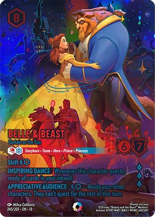 Belle & Beast - Certain as the Sun (Iconic) (245/204) [Attack of the Vine] Holofoil Lorcana Single Disney