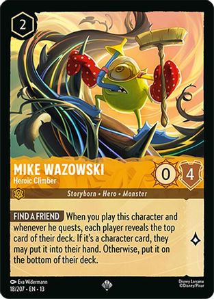 Mike Wazowski - Heroic Climber (18/204) [Attack of the Vine] Lorcana Single Disney