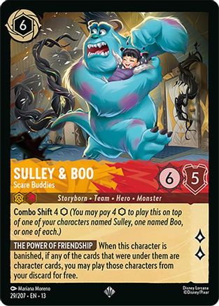 Sulley & Boo - Scare Buddies (29/204) [Attack of the Vine] Cold Foil Lorcana Single Disney
