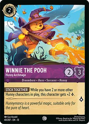 Winnie the Pooh - Hunny Archmage (40/204) [Attack of the Vine] Cold Foil Lorcana Single Disney