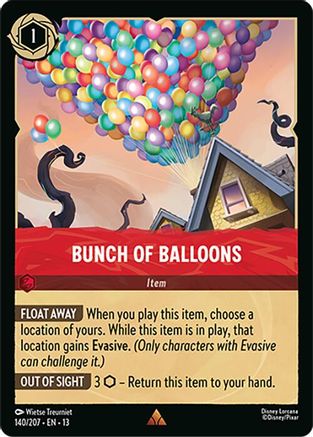 Bunch of Balloons (140/204) [Attack of the Vine] Cold Foil Lorcana Single Disney