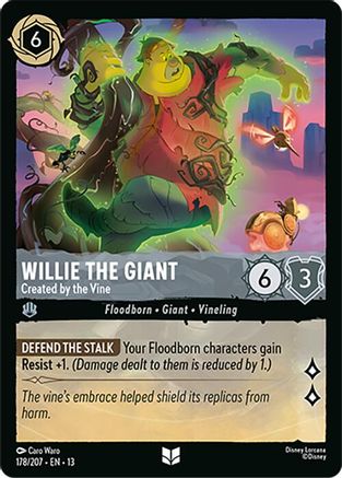 Willie the Giant - Created by the Vine (178/204) [Attack of the Vine] Cold Foil Lorcana Single Disney