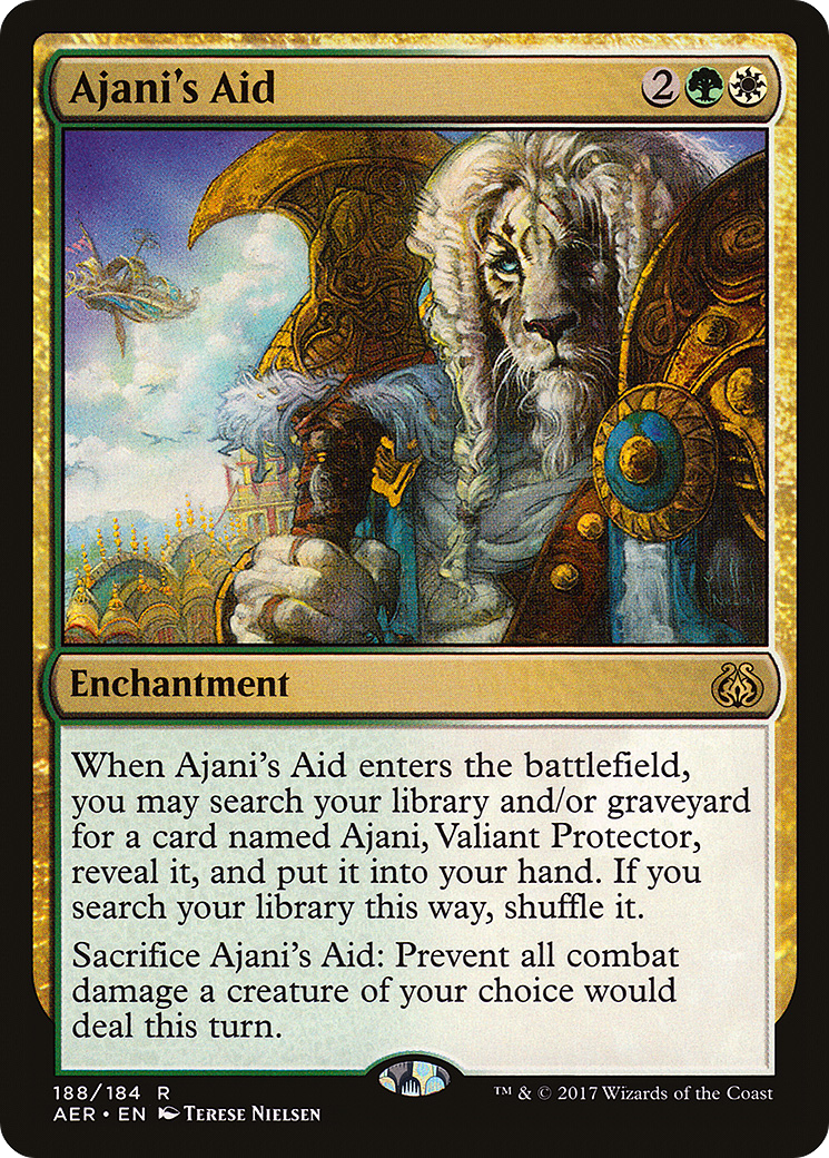 Ajani's Aid (AER-188) [Aether Revolt] Foil MTG Single Wizards of the Coast
