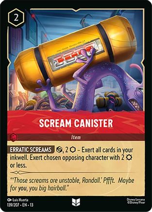 Scream Canister (139/204) [Attack of the Vine] Cold Foil Lorcana Single Disney