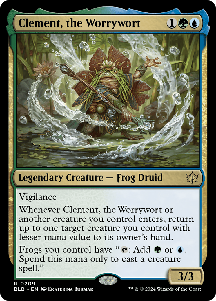 Clement, the Worrywort (BLB-209) [Bloomburrow] Foil MTG Single Wizards of the Coast