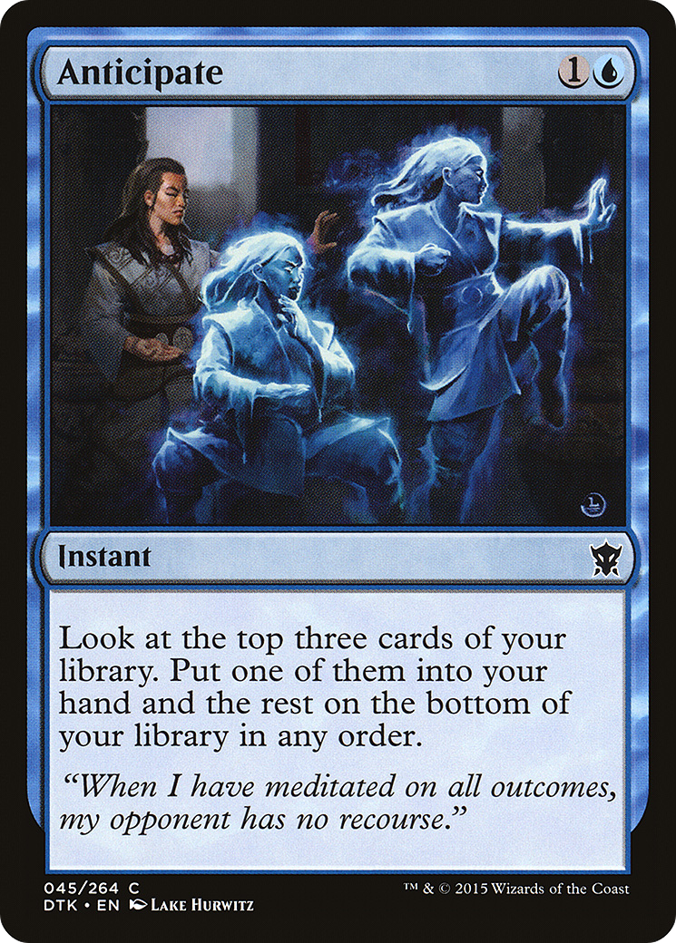 Anticipate (DTK-045) [Dragons of Tarkir] Foil MTG Single Wizards of the Coast