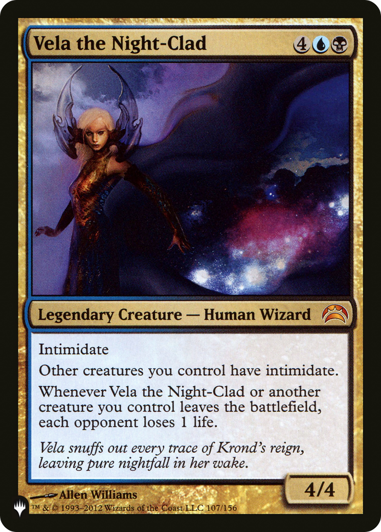 Vela the Night-Clad (LIST-107/156) [Mystery Booster] The List MTG Single Wizards of the Coast