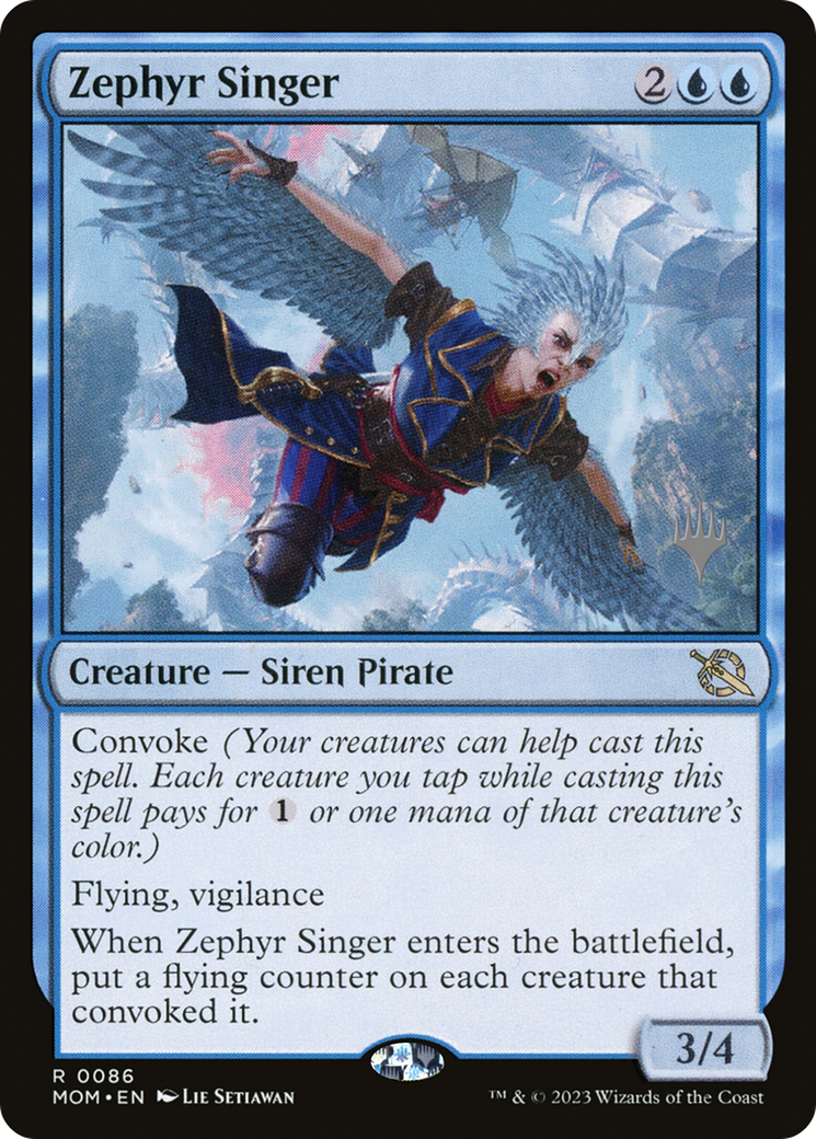 Zephyr Singer (PPMOM-086) [March of the Machine Promos] MTG Single Wizards of the Coast