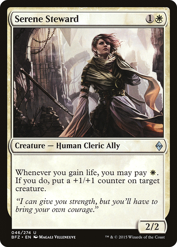Serene Steward (BFZ-046) [Battle for Zendikar] MTG Single Wizards of the Coast