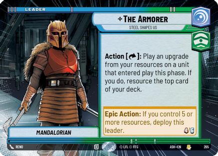 The Armorer - Steel Shapes Us (Hyperspace) (265) [Ashes of the Empire] Star Wars: Unlimited Single Disney