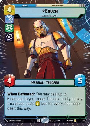 Enoch - Solemn Servant (Hyperspace) (291) [Ashes of the Empire] Star Wars: Unlimited Single Disney