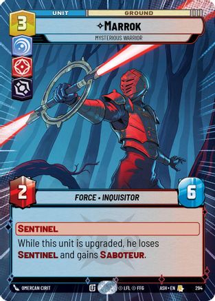 Marrok - Mysterious Warrior (Hyperspace) (294) [Ashes of the Empire] Star Wars: Unlimited Single Disney