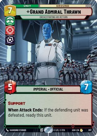 Grand Admiral Thrawn - Orchestrating His Return (Hyperspace) (297) [Ashes of the Empire] Star Wars: Unlimited Single Disney
