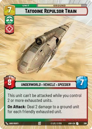 Tatooine Repulsor Train (Hyperspace) (299) [Ashes of the Empire] Star Wars: Unlimited Single Disney