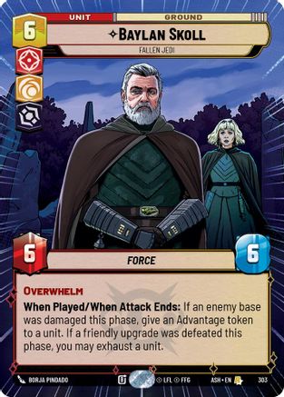 Baylan Skoll - Fallen Jedi (Hyperspace) (303) [Ashes of the Empire] Star Wars: Unlimited Single Disney