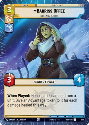 Barriss Offee - Redeeming Herself (Hyperspace) (308) [Ashes of the Empire] Star Wars: Unlimited Single Disney