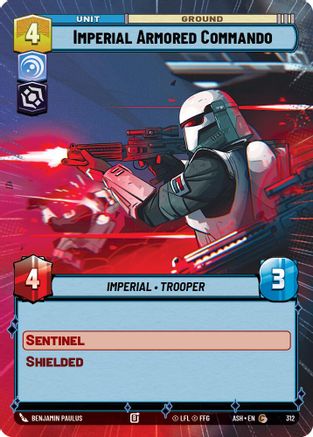 Imperial Armored Commando (Hyperspace) (312) [Ashes of the Empire] Star Wars: Unlimited Single Disney