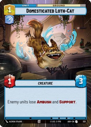 Domesticated Loth-Cat (Hyperspace) (332) [Ashes of the Empire] Star Wars: Unlimited Single Disney
