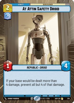 At Attin Safety Droid (Hyperspace) (334) [Ashes of the Empire] Star Wars: Unlimited Single Disney
