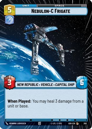 Nebulon-C Frigate (Hyperspace) (345) [Ashes of the Empire] Star Wars: Unlimited Single Disney