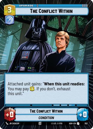 The Conflict Within (Hyperspace) (352) [Ashes of the Empire] Star Wars: Unlimited Single Disney