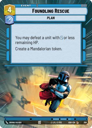 Foundling Rescue (Hyperspace) (356) [Ashes of the Empire] Star Wars: Unlimited Single Disney