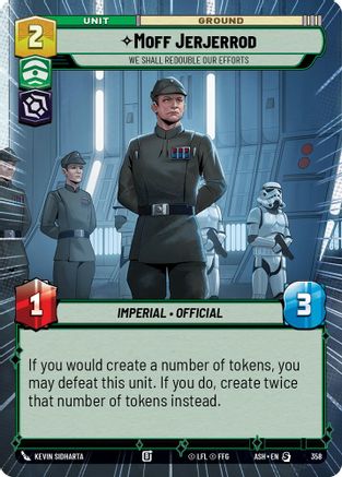 Moff Jerjerrod - We Shall Redouble Our Efforts (Hyperspace) (358) [Ashes of the Empire] Star Wars: Unlimited Single Disney