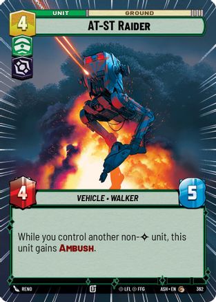 AT-ST Raider (Hyperspace) (362) [Ashes of the Empire] Star Wars: Unlimited Single Disney