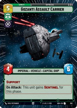 Gozanti Assault Carrier (Hyperspace) (363) [Ashes of the Empire] Star Wars: Unlimited Single Disney