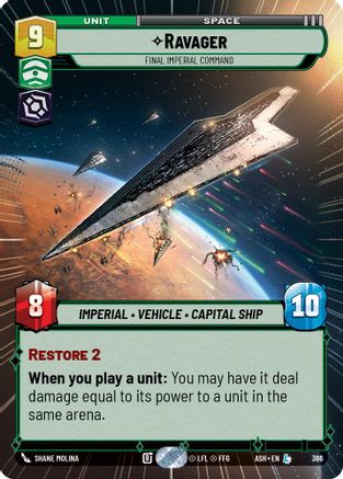 Ravager - Final Imperial Command (Hyperspace) (366) [Ashes of the Empire] Star Wars: Unlimited Single Disney