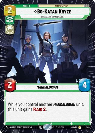 Bo-Katan Kryze - For All of Mandalore (Hyperspace) (369) [Ashes of the Empire] Star Wars: Unlimited Single Disney