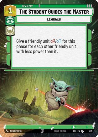 The Student Guides the Master (Hyperspace) (379) [Ashes of the Empire] Star Wars: Unlimited Single Disney