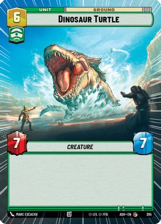 Dinosaur Turtle (Hyperspace) (395) [Ashes of the Empire] Star Wars: Unlimited Single Disney