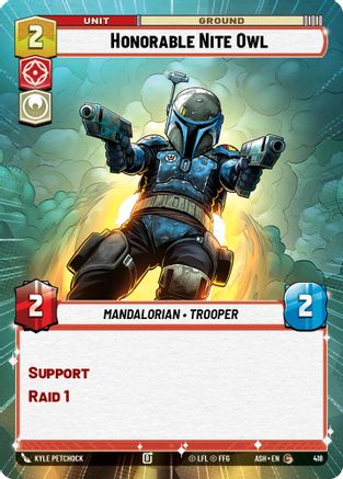 Honorable Nite Owl (Hyperspace) (418) [Ashes of the Empire] Star Wars: Unlimited Single Disney