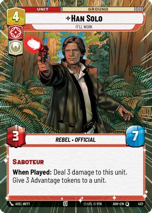 Han Solo - It'll Work (Hyperspace) (422) [Ashes of the Empire] Star Wars: Unlimited Single Disney