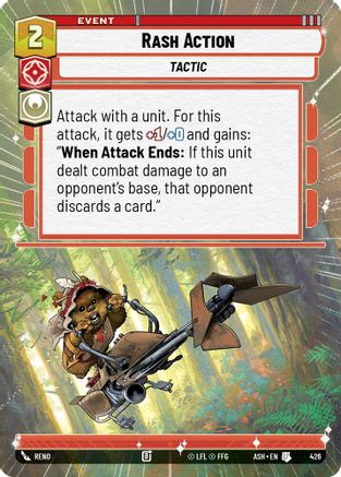 Rash Action (Hyperspace) (426) [Ashes of the Empire] Star Wars: Unlimited Single Disney