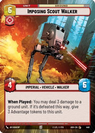 Imposing Scout Walker (Hyperspace) (440) [Ashes of the Empire] Star Wars: Unlimited Single Disney