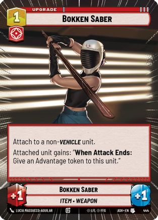 Bokken Saber (Hyperspace) (444) [Ashes of the Empire] Star Wars: Unlimited Single Disney