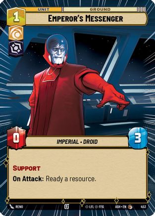 Emperor's Messenger (Hyperspace) (453) [Ashes of the Empire] Star Wars: Unlimited Single Disney