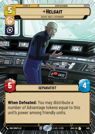 Helgait - Dooku Was a Visionary (Hyperspace) (459) [Ashes of the Empire] Star Wars: Unlimited Single Disney