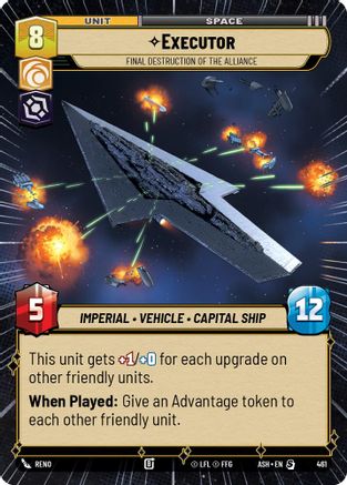 Executor - Final Destruction of the Alliance (Hyperspace) (461) [Ashes of the Empire] Star Wars: Unlimited Single Disney