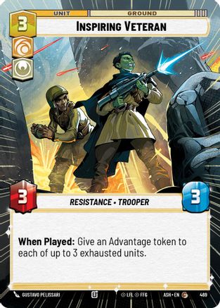 Inspiring Veteran (Hyperspace) (469) [Ashes of the Empire] Star Wars: Unlimited Single Disney