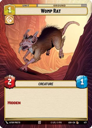 Womp Rat (Hyperspace) (477) [Ashes of the Empire] Star Wars: Unlimited Single Disney