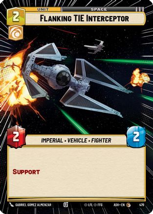Flanking TIE Interceptor (Hyperspace) (479) [Ashes of the Empire] Star Wars: Unlimited Single Disney