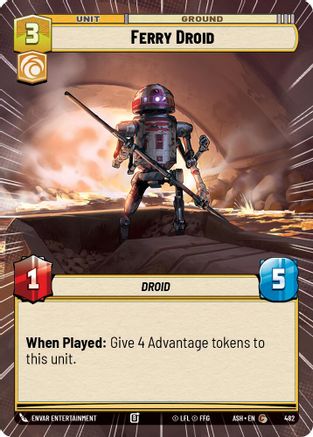 Ferry Droid (Hyperspace) (482) [Ashes of the Empire] Star Wars: Unlimited Single Disney